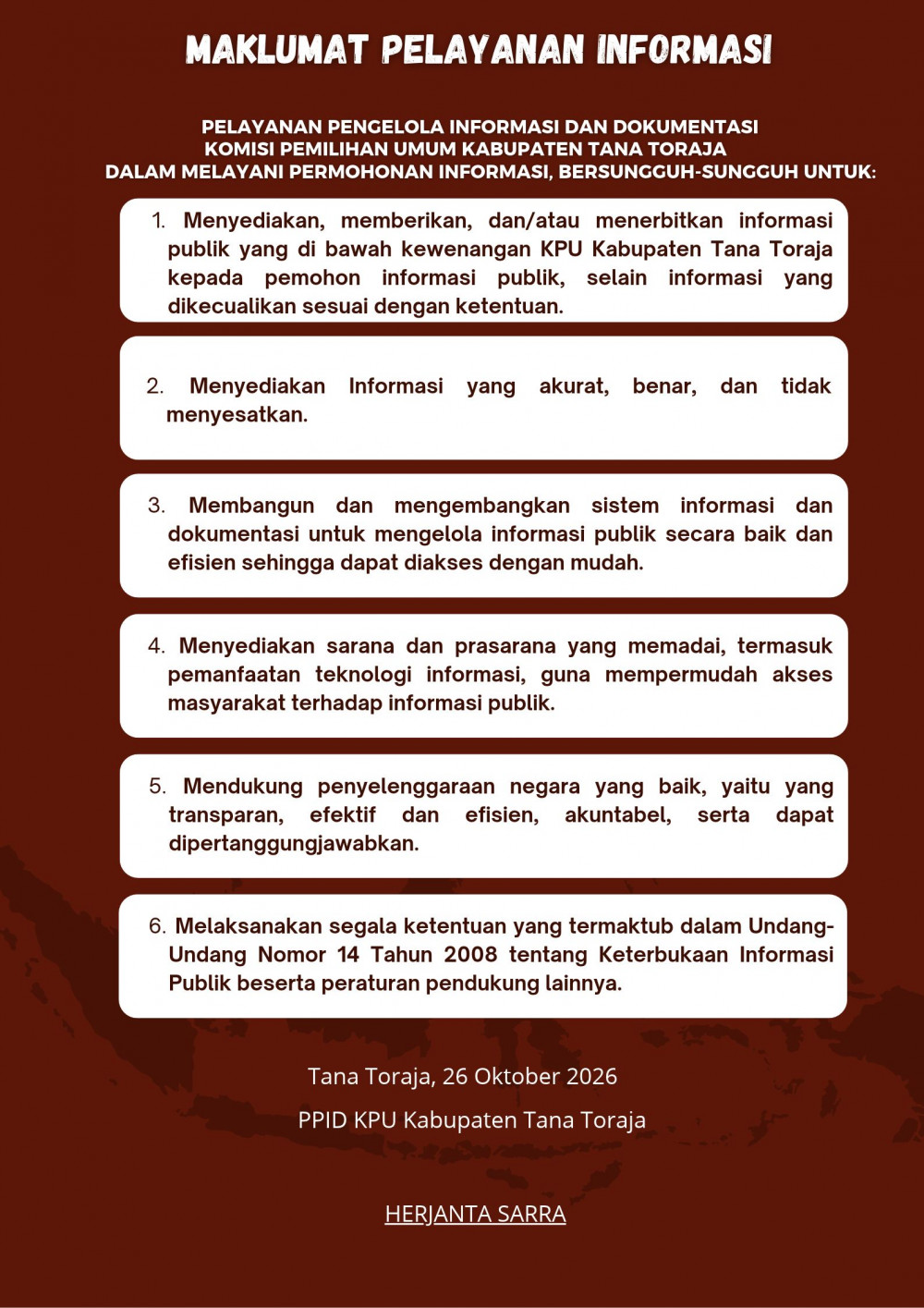 Maklumat Pelayanan Informasi