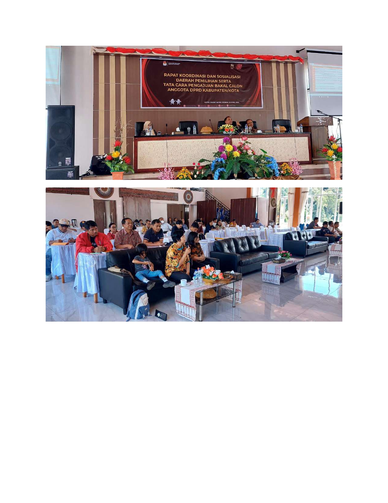 Rapat Koordinasi dan sosilisasi DAPIL dan Tata Cara Pengajuan Calon Anggota DPRD kabupaten /Kota