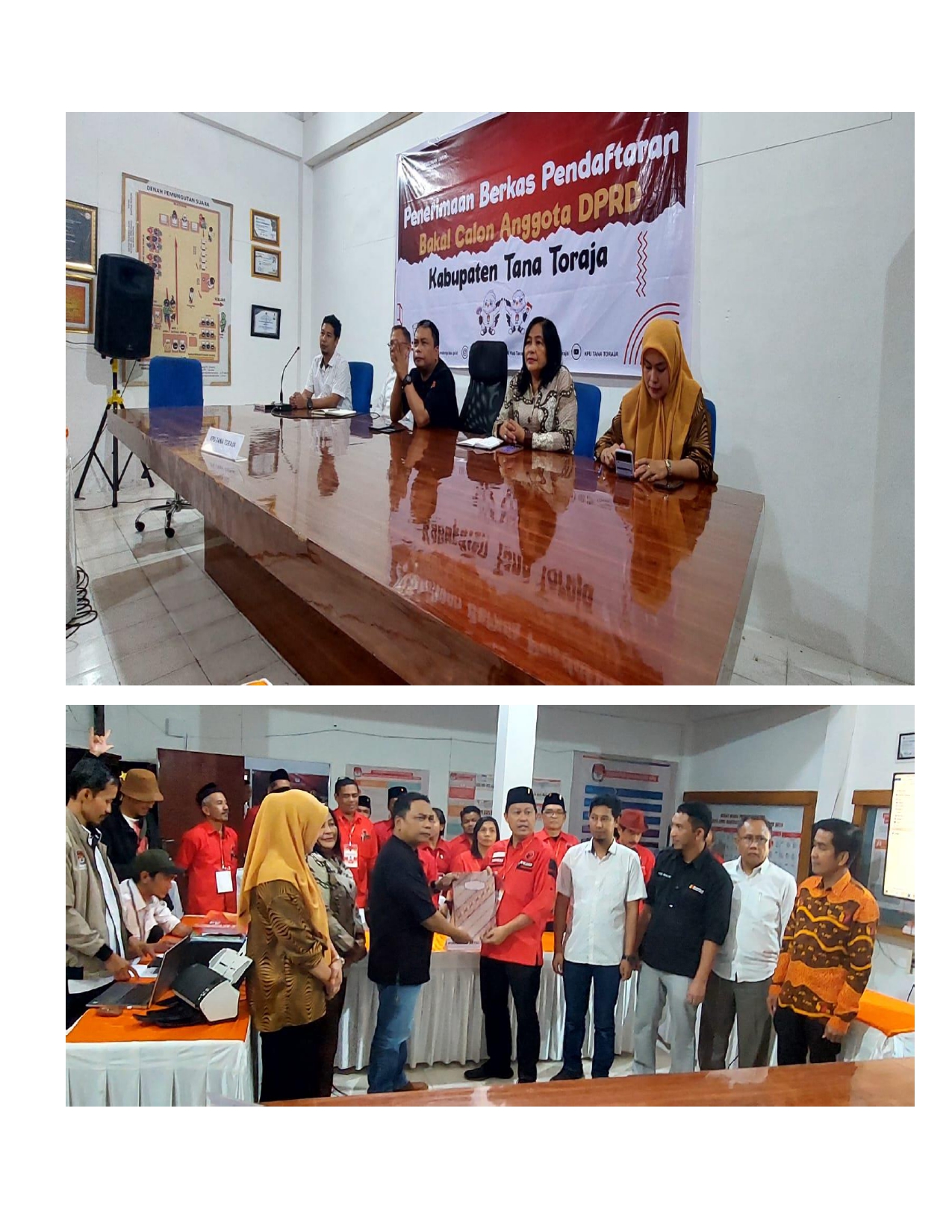 Penerimaan Berkas Pendaftaran Bakal Calon Anggota DPRD (PDIP) Kab. Tana Toraja Pemilu 2024