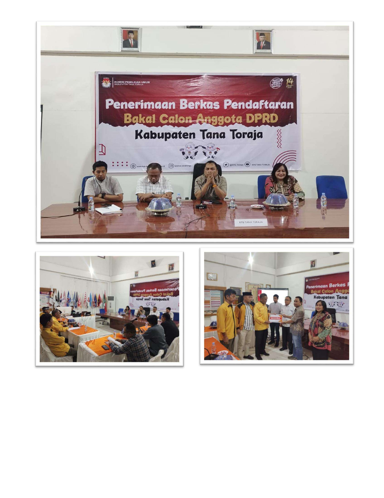 Penerimaan Berkas Pendaftaran Bakal Calon anggota DPRD Kab. Tana Toraja Pemilu 2024,13 Mei 2023